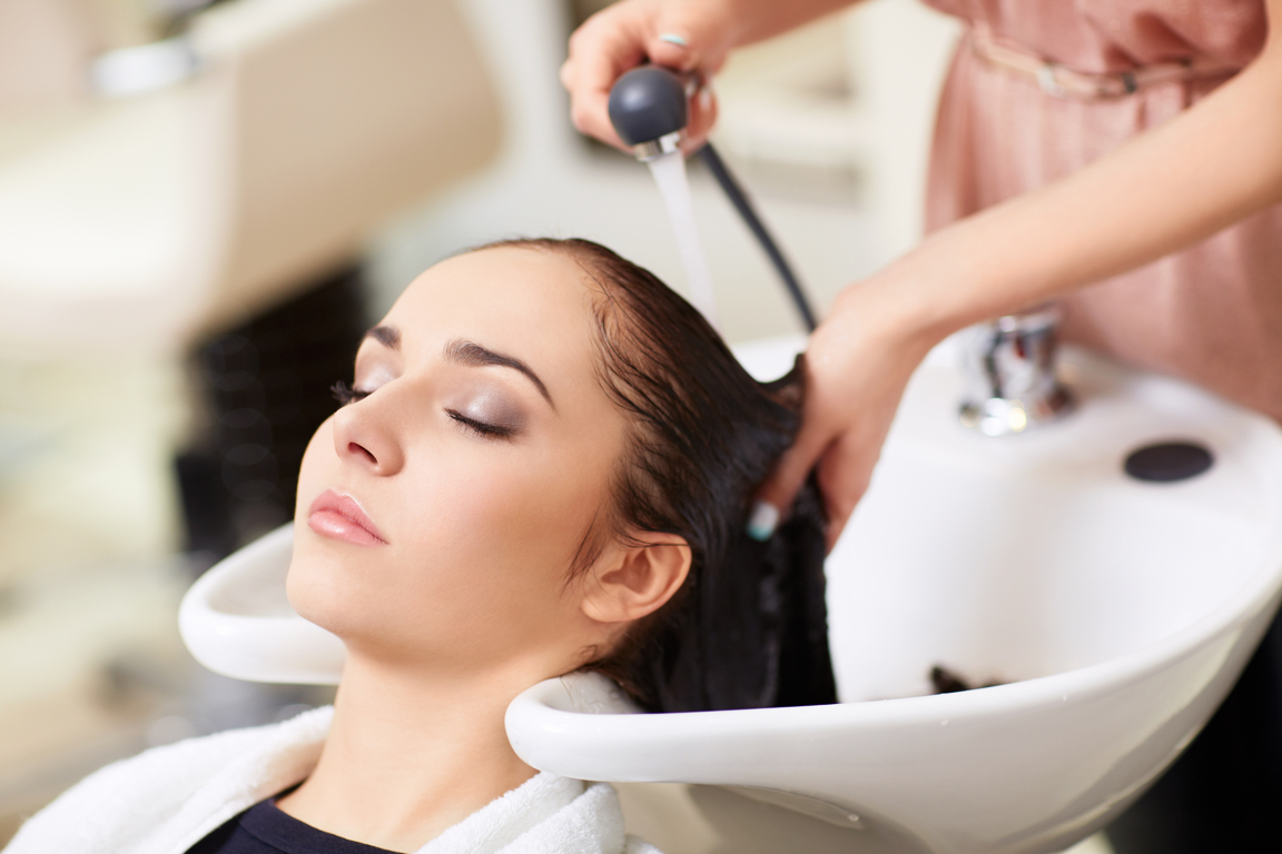 Woman at the hair dressers